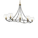 Minka-Lavery - 5068-726 - Eight Light Island Pendant - Kearney Park - Coal And Soft Brass