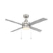 W.A.C. Lighting - F-106L-BN - LED Flush Mount Ceiling Fan - Quade - Brushed Nickel