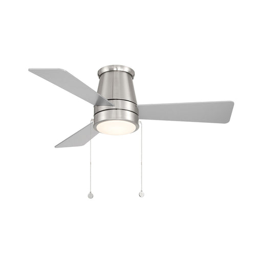 Hug LED Flush Mount Ceiling Fan Brushed Nickel