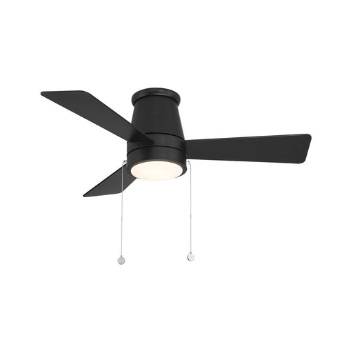 Hug LED Flush Mount Ceiling Fan Matte Black