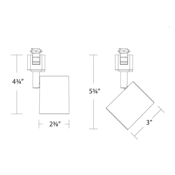 W.A.C. Lighting - H-8010-CS-BK - LED Track Luminaire - Charge - Black