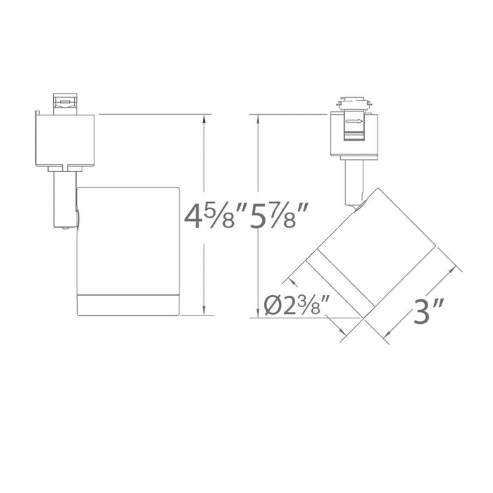 W.A.C. Lighting - H-8010-CS-BK - LED Track Luminaire - Charge - Black