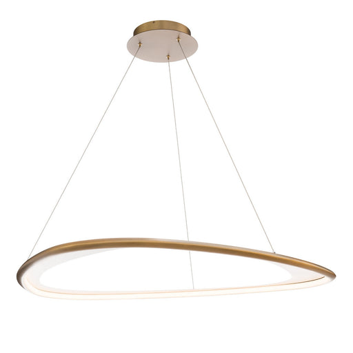Oyster LED Pendant Aged Brass