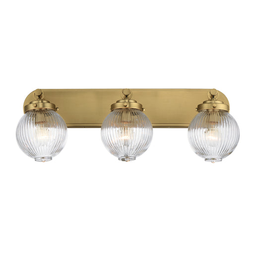 Kasbah Three Light Bath Vanity Satin Brass