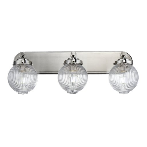Kasbah Three Light Bath Vanity Satin Nickel