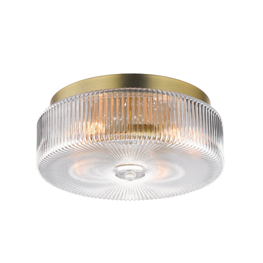 Kasbah Four Light Flush Mount Satin Brass