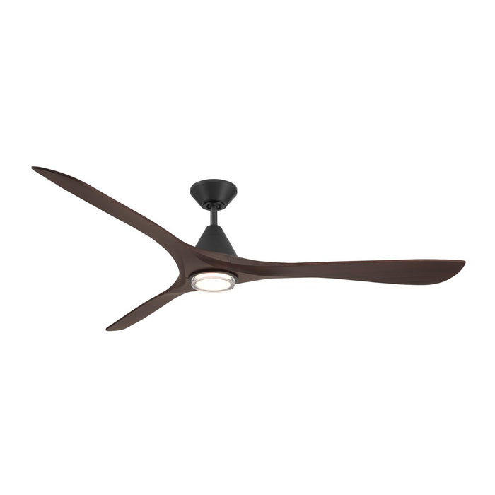 Modern Forms Fans - FR-D2504-72L-MB/DW - 72 Inch Ceiling Fan - Carve - Matte Black/Dark Walnut