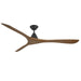 Modern Forms Fans - FR-D2504-72-MB/DK - 72 Inch Ceiling Fan - Carve - Matte Black/Distressed Koa