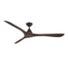 Modern Forms Fans - FR-D2504-72-MB/DW - 72 Inch Ceiling Fan - Carve - Matte Black/Dark Walnut