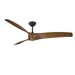 Modern Forms Fans - FR-W2006-72L-MB/DK - 72 Inch Ceiling Fan - Zephyr - Matte Black/Distressed Koa