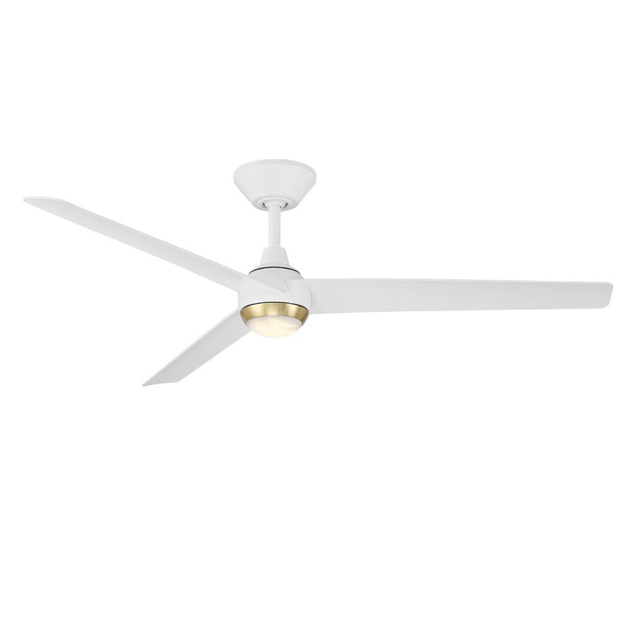 Modern Forms Fans - FR-W2503-54L-SB/MW - 52 Inch Ceiling Fan - Pisces - Soft Brass/Matte White