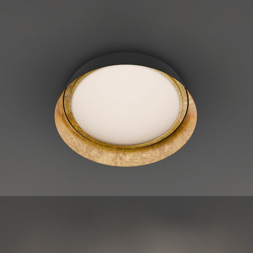 Gilt LED Flush Mount Gold Leaf
