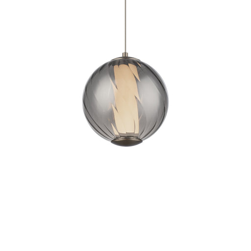 Modern Forms - PD-32507-30-SM/BN - LED Mini Pendant - Swirly - Smoke Glass/Brushed Nickel