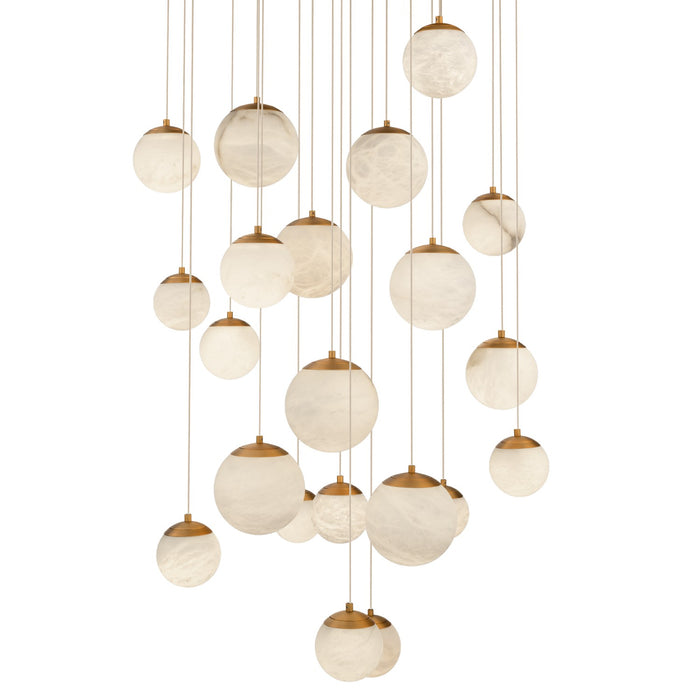 Modern Forms - PD-34421R-AB - LED Pendant - Pisces - Aged Brass