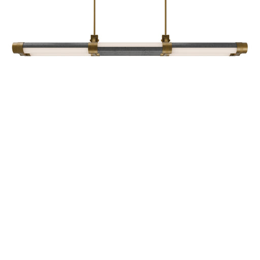 Catania LED Linear Pendant Bassalt Stone/Aged Brass