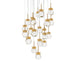 Modern Forms - PD-82021R-AB - LED Pendant - Double Bubble - Aged Brass