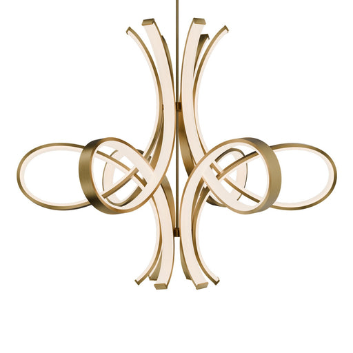 Fleur De Lis LED Pendant Aged Brass