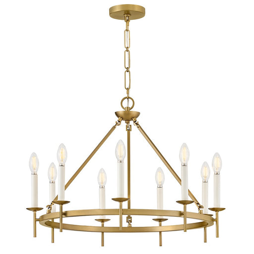 Copley LED Chandelier Lacquered Brass