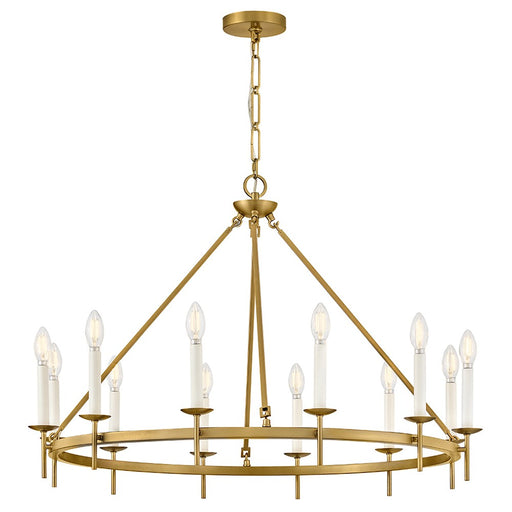 Copley LED Chandelier Lacquered Brass