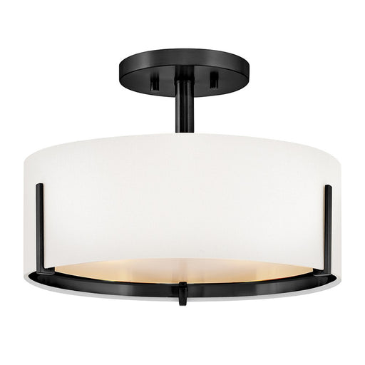 Halle LED Semi-Flush Mount Black