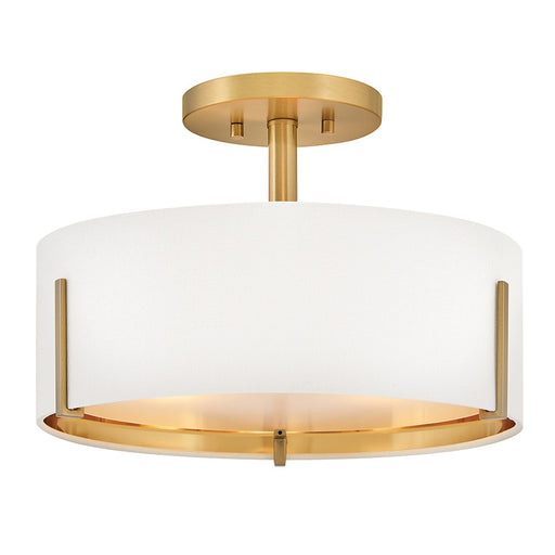 Halle LED Semi-Flush Mount Lacquered Brass
