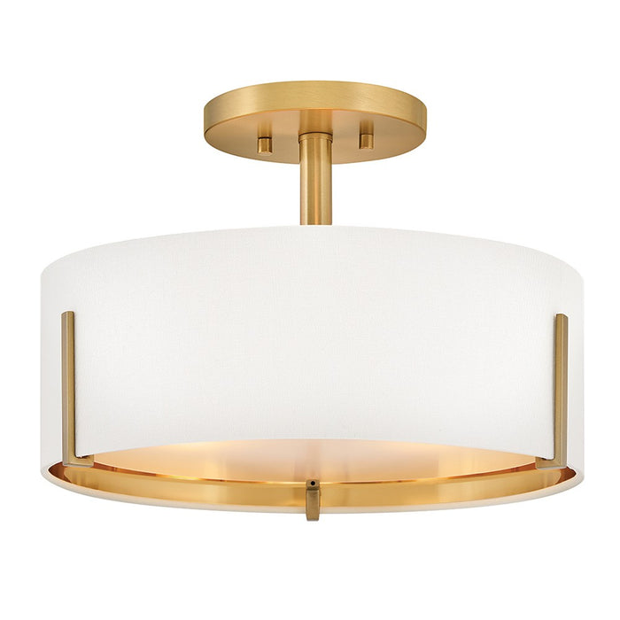 Hinkley - 47571LCB - LED Semi-Flush Mount - Halle - Lacquered Brass