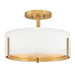 Hinkley - 47571LCB - LED Semi-Flush Mount - Halle - Lacquered Brass