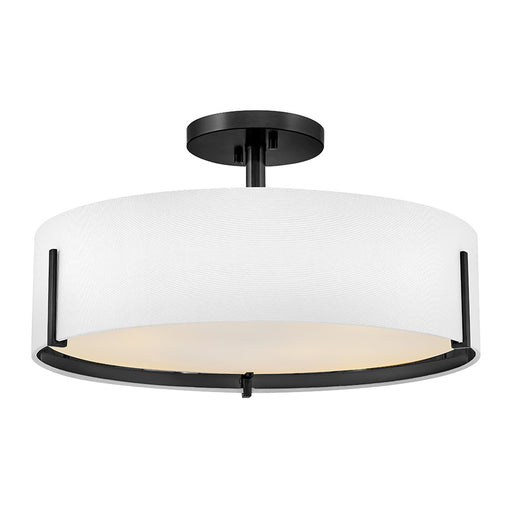 Halle LED Semi-Flush Mount Black