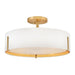 Hinkley - 47573LCB - LED Semi-Flush Mount - Halle - Lacquered Brass