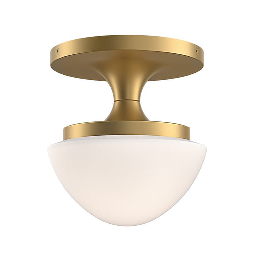 Knox LED Semi-Flush Mount Lacquered Brass