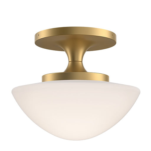 Knox LED Semi-Flush Mount Lacquered Brass