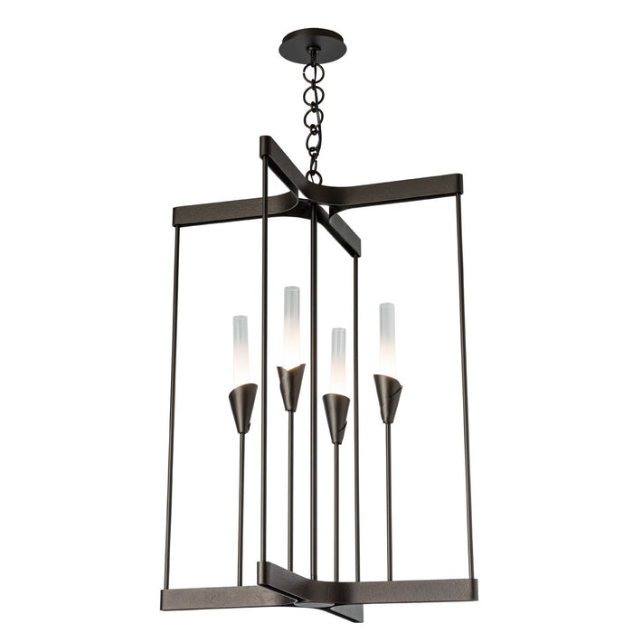 Hubbardton Forge - 101700-SKT-14-WC0821 - Four Light Chandelier - Lilium - Oil Rubbed Bronze