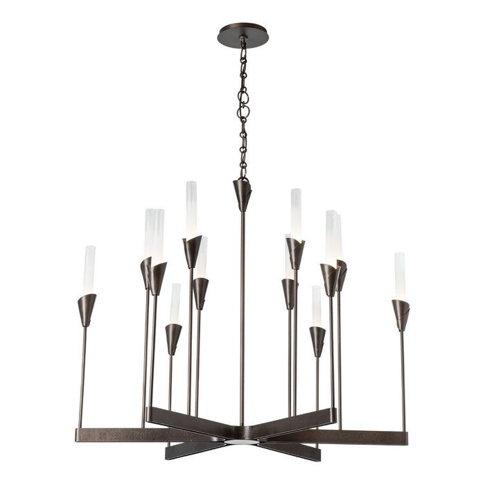 Hubbardton Forge - 101706-SKT-07-WC0821 - 12 Light Chandelier - Lilium - Dark Smoke