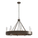 Hubbardton Forge - 105040-SKT-05-ZM0611 - Eight Light Chandelier - Banded - Bronze