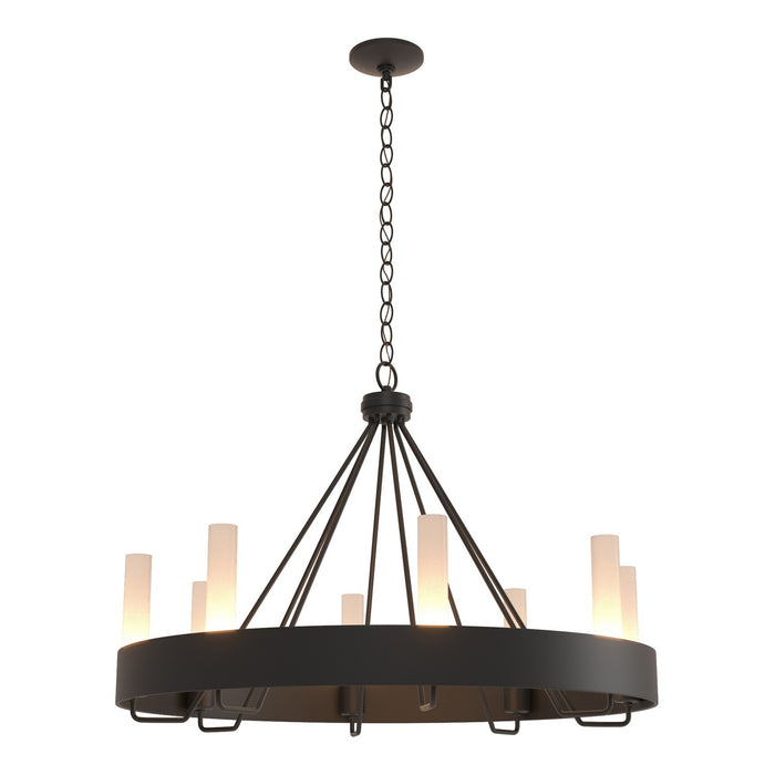 Hubbardton Forge - 105040-SKT-10-FD0611 - Eight Light Chandelier - Banded - Black