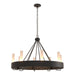 Hubbardton Forge - 105040-SKT-10-FD0611 - Eight Light Chandelier - Banded - Black