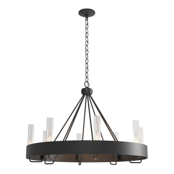 Hubbardton Forge - 105040-SKT-10-ZM0611 - Eight Light Chandelier - Banded - Black