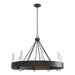 Hubbardton Forge - 105040-SKT-10-ZM0611 - Eight Light Chandelier - Banded - Black