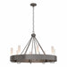 Hubbardton Forge - 105040-SKT-14-FD0611 - Eight Light Chandelier - Banded - Oil Rubbed Bronze