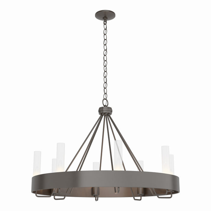 Hubbardton Forge - 105040-SKT-14-ZM0611 - Eight Light Chandelier - Banded - Oil Rubbed Bronze