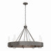 Hubbardton Forge - 105040-SKT-14-ZM0611 - Eight Light Chandelier - Banded - Oil Rubbed Bronze