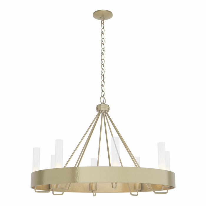 Hubbardton Forge - 105040-SKT-86-ZM0611 - Eight Light Chandelier - Banded - Modern Brass