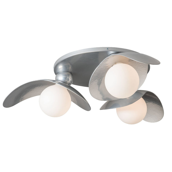 Hubbardton Forge - 122110-SKT-85 - Three Light Semi-Flush Mount - Yoki - Sterling