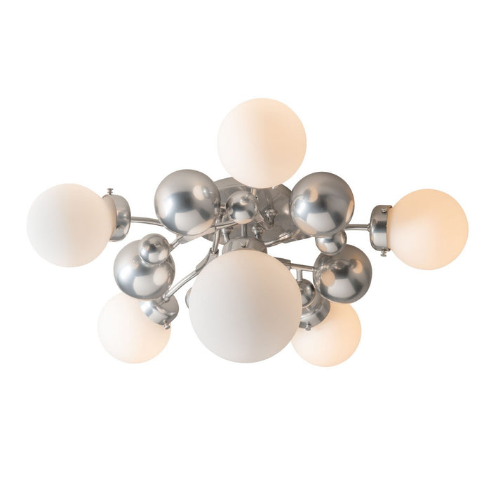 Hubbardton Forge - 128716-SKT-85-GG0639 - Six Light Semi-Flush Mount - Sprig - Sterling