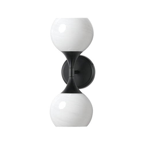 Neve Two Light Wall Sconce Black