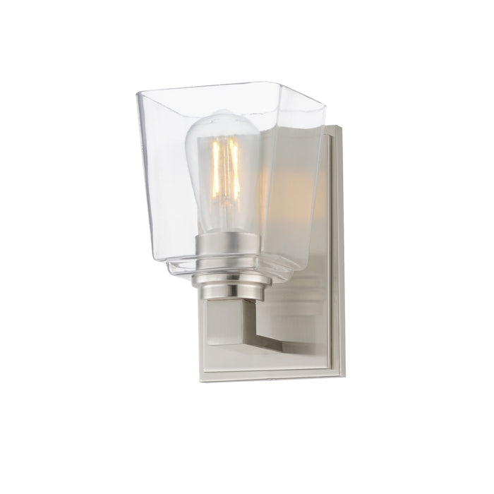 Maxim - 21381CLSN - One Light Wall Sconce - Cubos - Satin Nickel