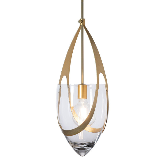 Hubbardton Forge - 187468-SKT-MULT-86-ZM0838 - One Light Pendant - Vaso - Modern Brass