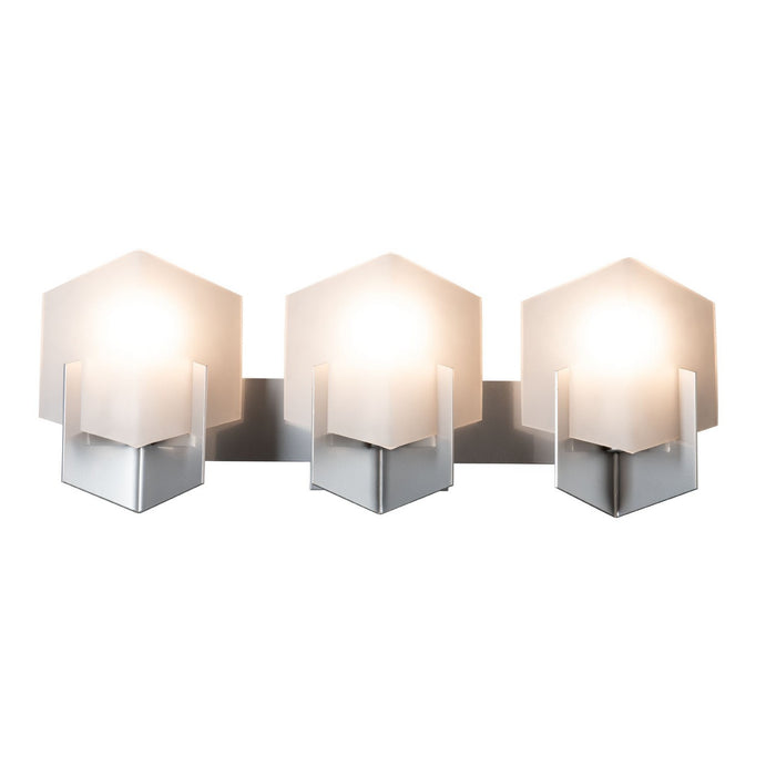 Hubbardton Forge - 201357-SKT-85-GG0816 - Three Light Bath Sconce - Prisma - Sterling