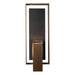 Hubbardton Forge - 302664-SKT-75-SL-ZM0850 - Two Light Outdoor Wall Sconce - Shadow Box - Coastal Bronze