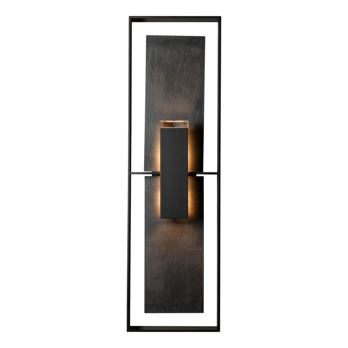 Hubbardton Forge - 302666-SKT-80-SL-ZM0850 - Two Light Outdoor Wall Sconce - Shadow Box - Coastal Black